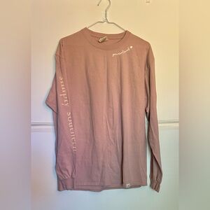 Simply Southern Mauve Long Sleeve Tee with inspiring message, size L
